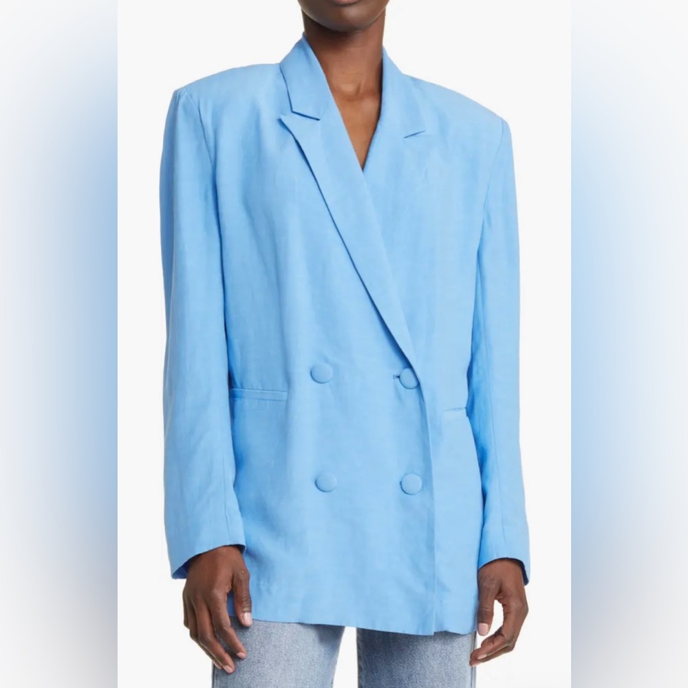 Steve Madden Baldwin Oversize Double Breasted Blazer‎ Sz Small
